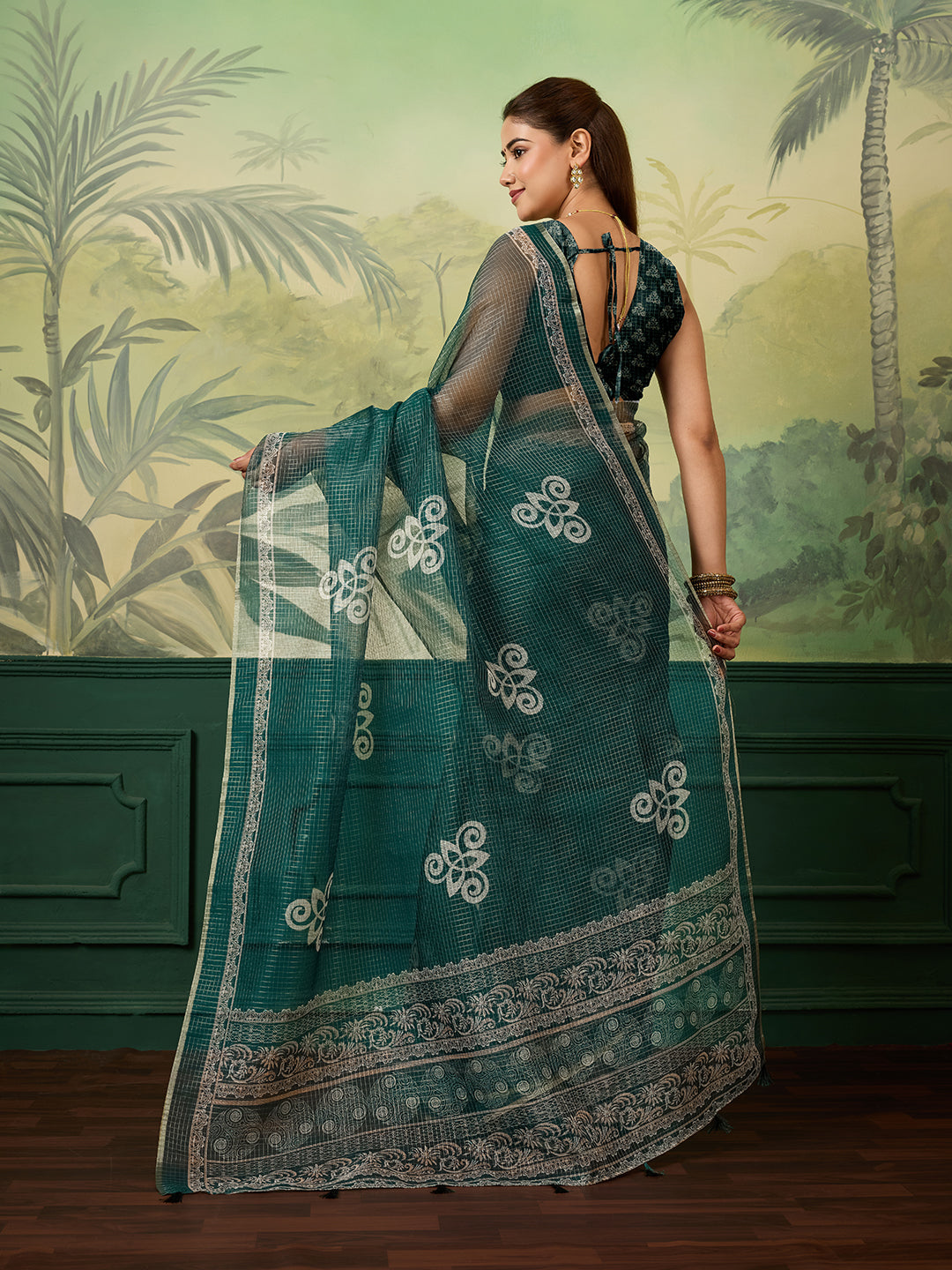 Buy Bandhani Saree With Casual Wear