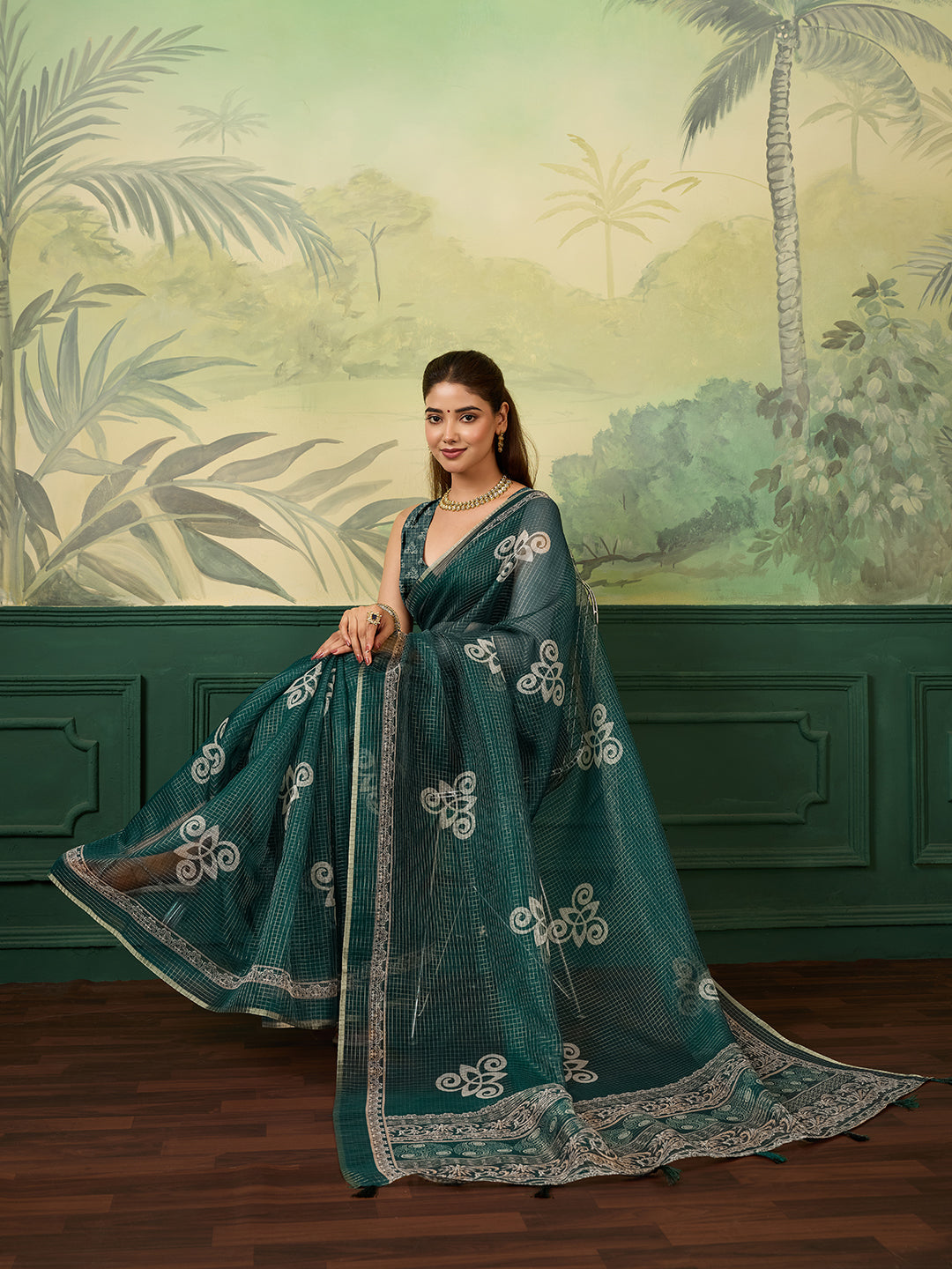 Buy Bandhani Saree With Casual Wear