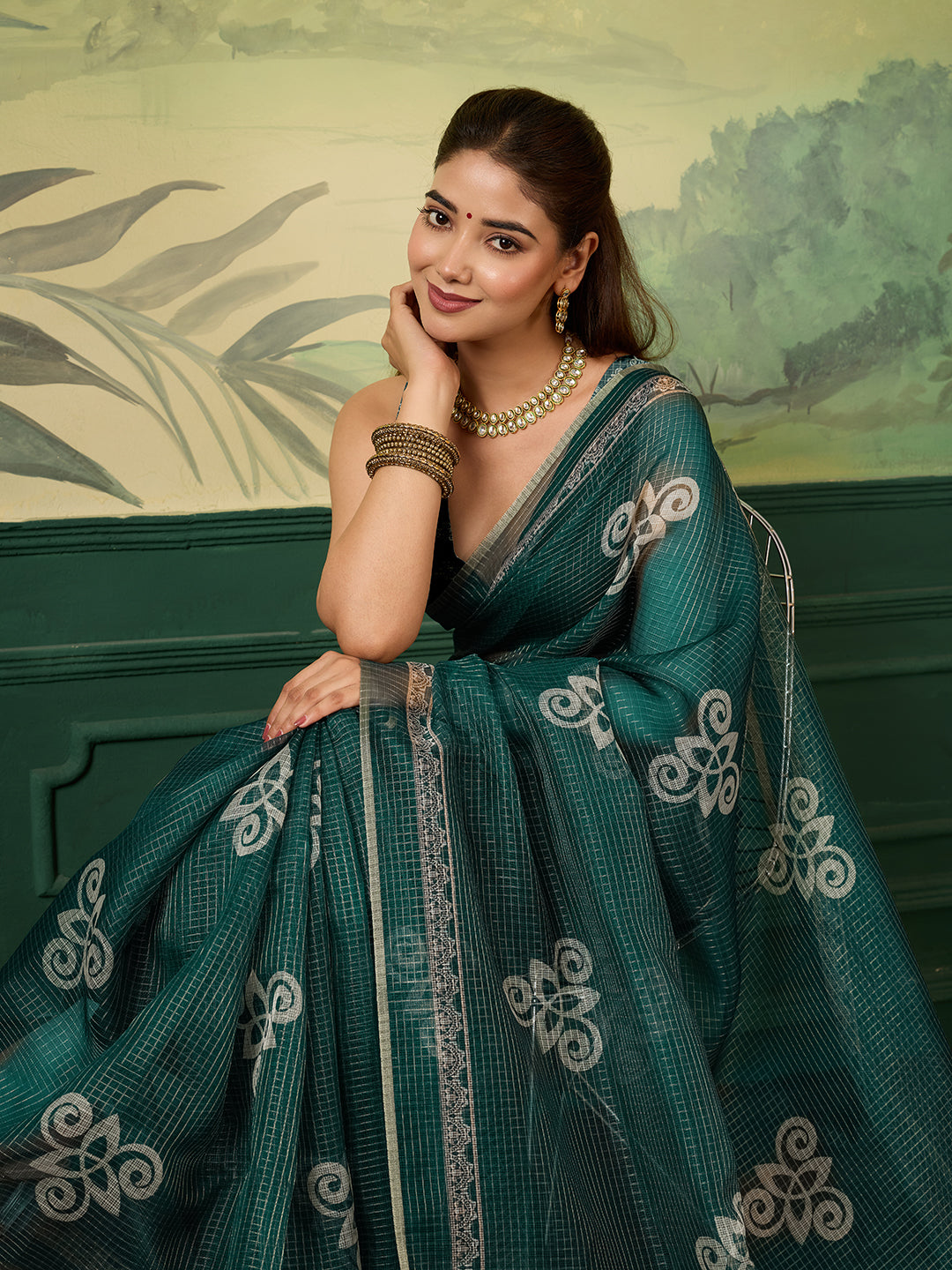 Buy Bandhani Saree With Casual Wear
