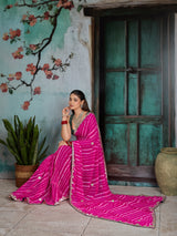 KcPc Beautiful Leheriya Style Georgette SareesPDM