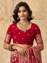 Georgette Gharchola Bandhej Cutdana Gotapatti Work Saree