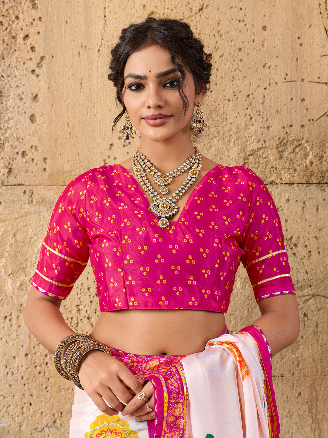 Buy Elegant Kalamkari Style Saree With Festive Special KcPc