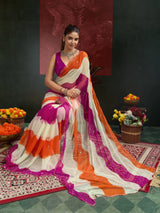 KcPc Premium Chiffon Saree with Cutdana Work SHCR