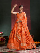 KcPc New Elegant Ethnic Gaji Silk Bandhani Lehenga Collection GOR