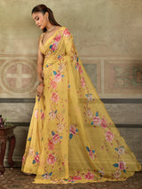 KcPc New Classic Printed Cotton Silk Saree for Daily Casual Wear STL