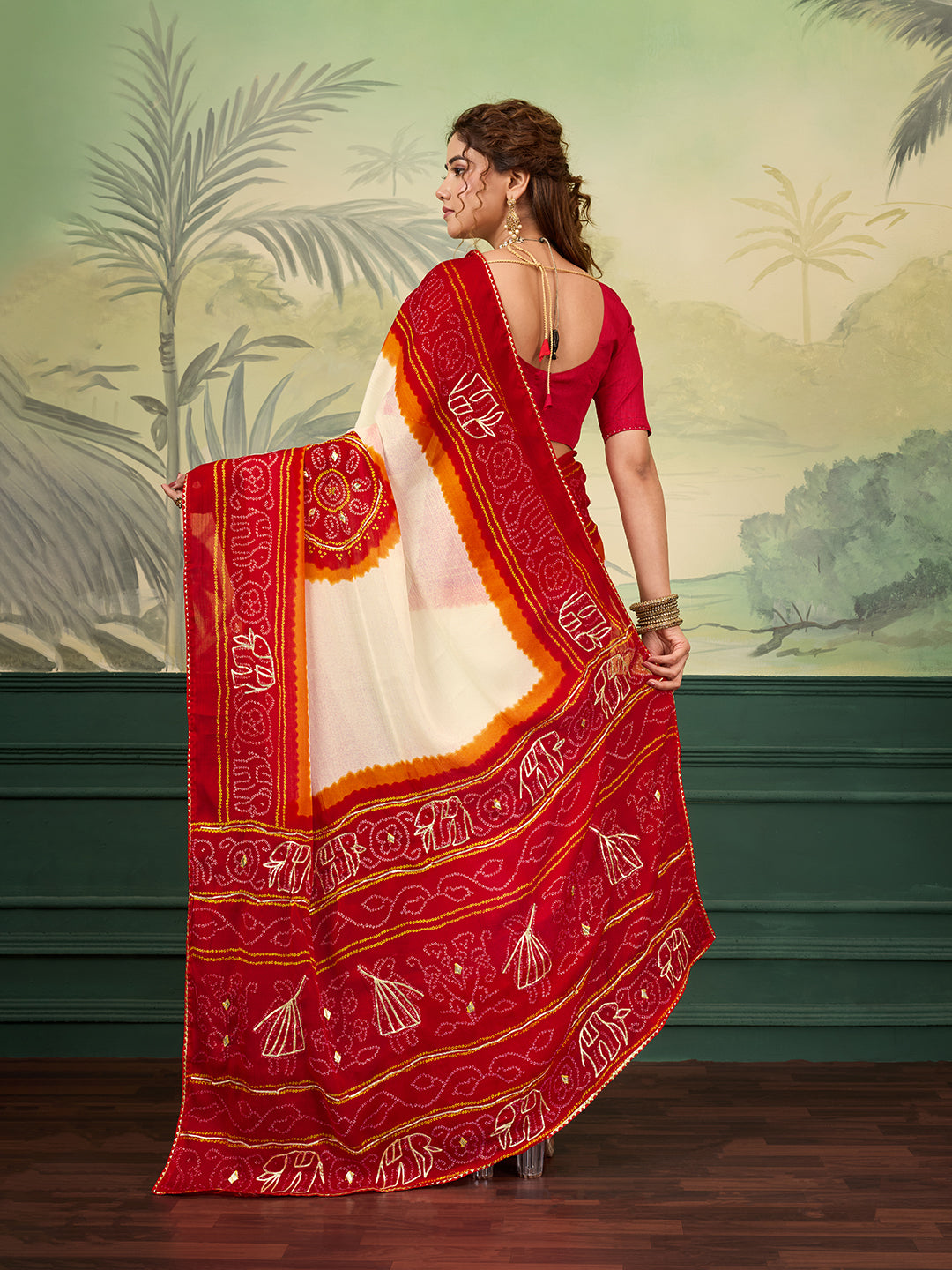 Buy New Premium Saree with Beautiful Gotapatti Detailing KcPc