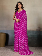 Buy New Chiffon Leheriya Style With Casual Wear Saree