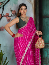 KcPc Beautiful Leheriya Style Georgette SareesPDM