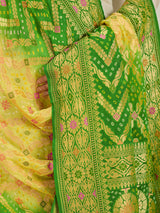 KcPc Pure Khaddi Georgette Meenakari Neemzari Bandhej Dupatta