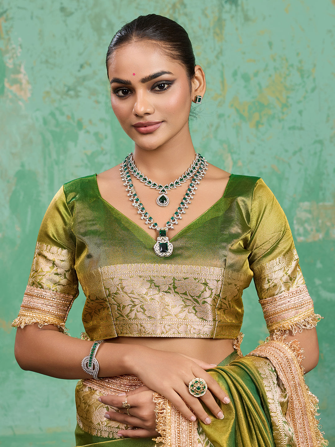 KcPc Pure Banarasi Handloom Heeramandi Look Katan Silk Tissue Fabric Saree INA