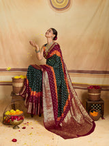 KcPc Designer Viscose Silk Tie-Dye Saree with Zari WorkRBW