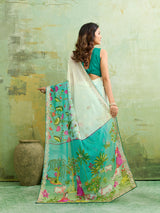 KcPc Premium Pure Georgette Saree with Stylish Sequence Gota DetailingSAN