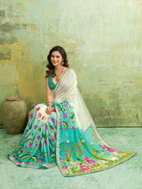 KcPc Premium Pure Georgette Saree with Stylish Sequence Gota DetailingSAN