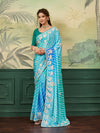 Silk Multicolored Tifli Leheriya Gotapatti work Saree