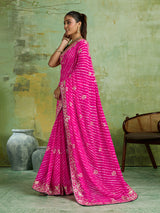 KcPc Traditional Georgette Leheriya Saree Collection GAS