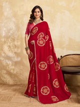 Buy Designer Bandhani Saree with Gota Patti Work Kcpc