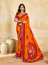 KcPc Elegant Georgette Bandhani Saree with Rich Gotapatti Work PDM