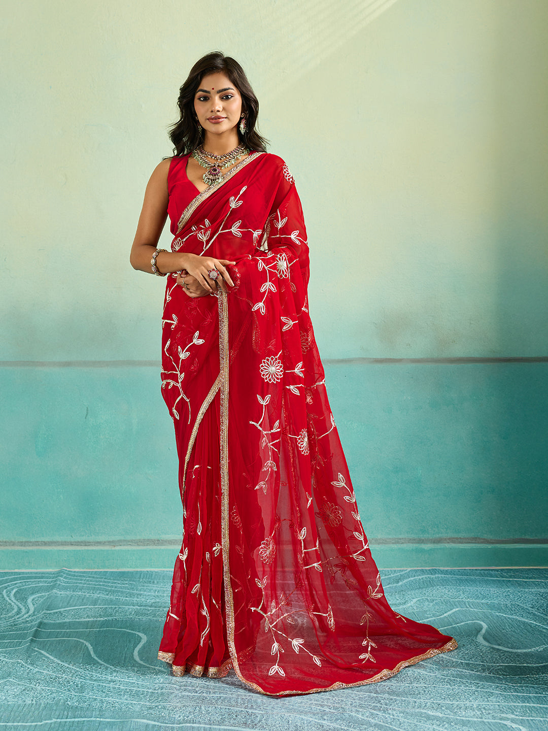 Buy Georgette Traditional Style Saree KcPc