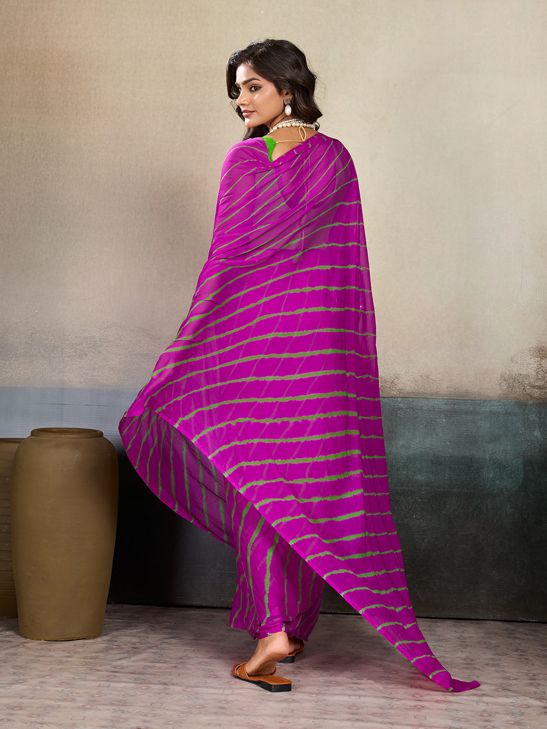 Buy New Chiffon Leheriya Style With Casual Wear Saree