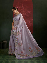 KcPc Premium Cotton Silk Kalamkari Saree with Stone WorkGAN