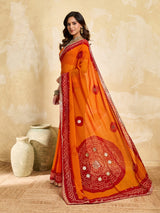 KcPc Elegant Georgette Bandhani Saree with Rich Gotapatti Work PDM