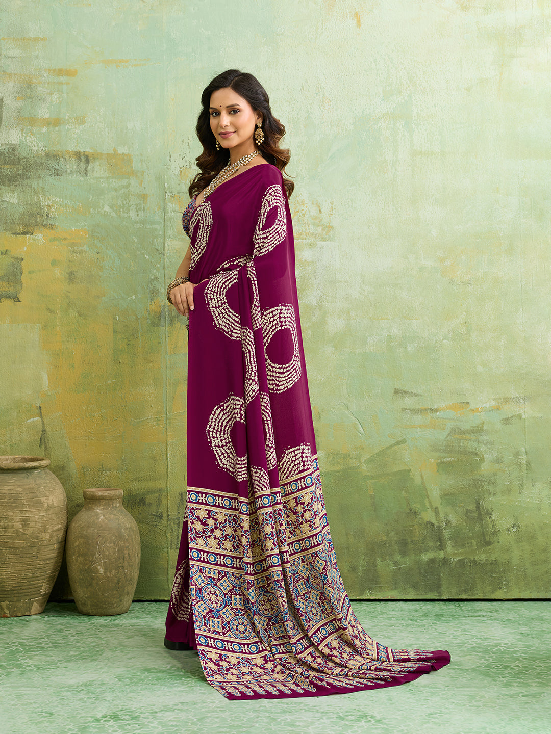 KcPc New Graceful Kalindi Crepe Silk Saree Perfect for Daily and Office Wear APL