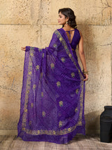 Buy latest Royal Bandhani Georgette Saree With Wedding Wear