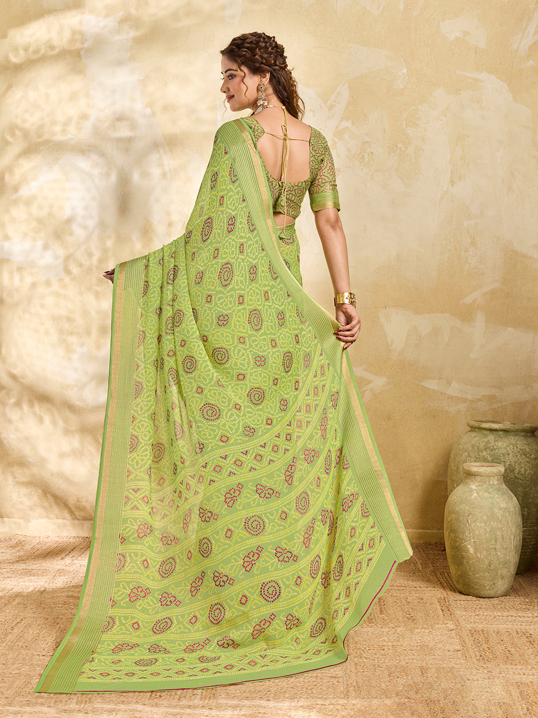 Buy Badhani Style Saree With Casual Wear KcPc Image 5