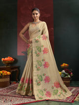 KcPc Elegant Tissue Silk Sarees with Traditional Tari Work GAN
