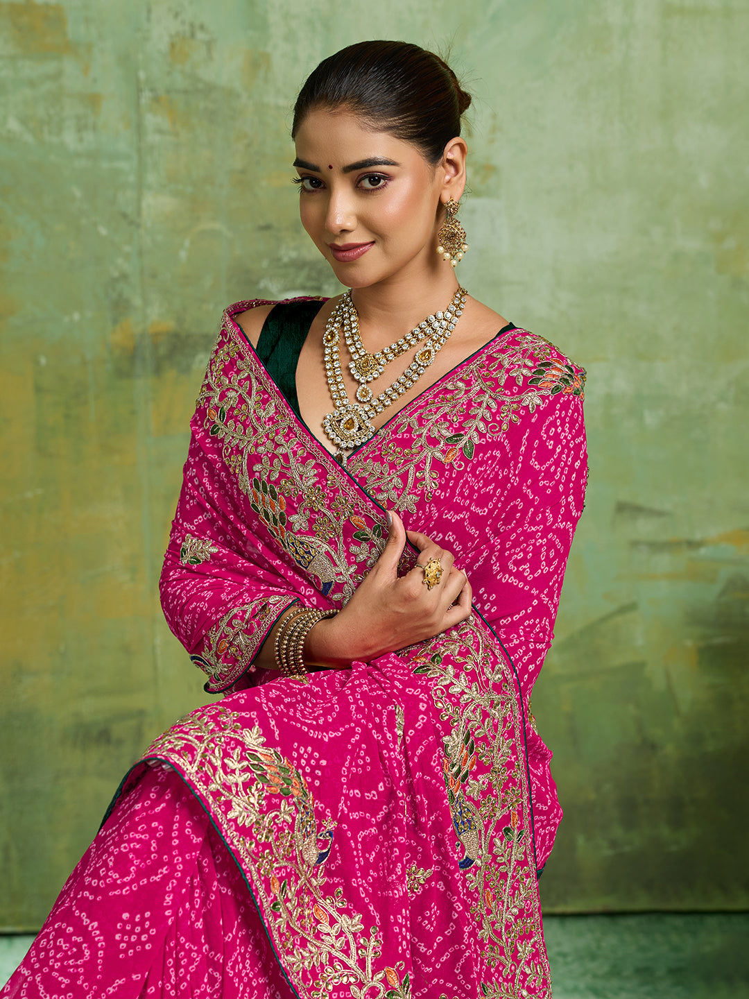 KcPc Luxury Georgette Bandhani Saree CollectionKDN