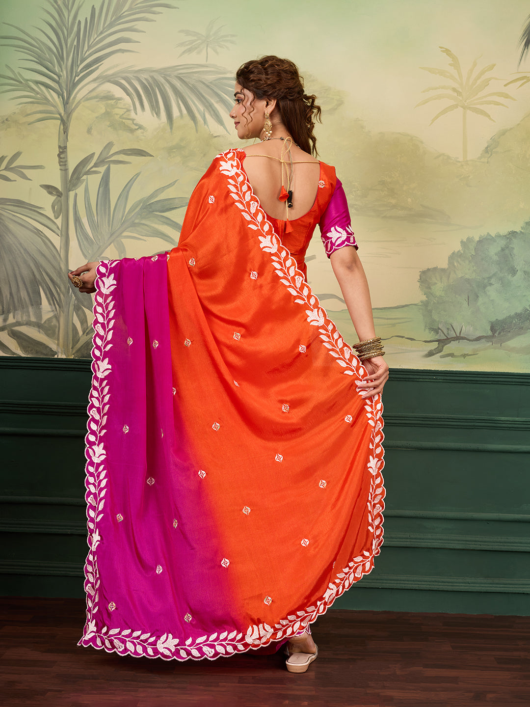 Buy Bollywood Style With Kashida Work Saree