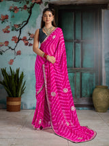 KcPc Georgette Sarees with Gota Patti WorkPDM