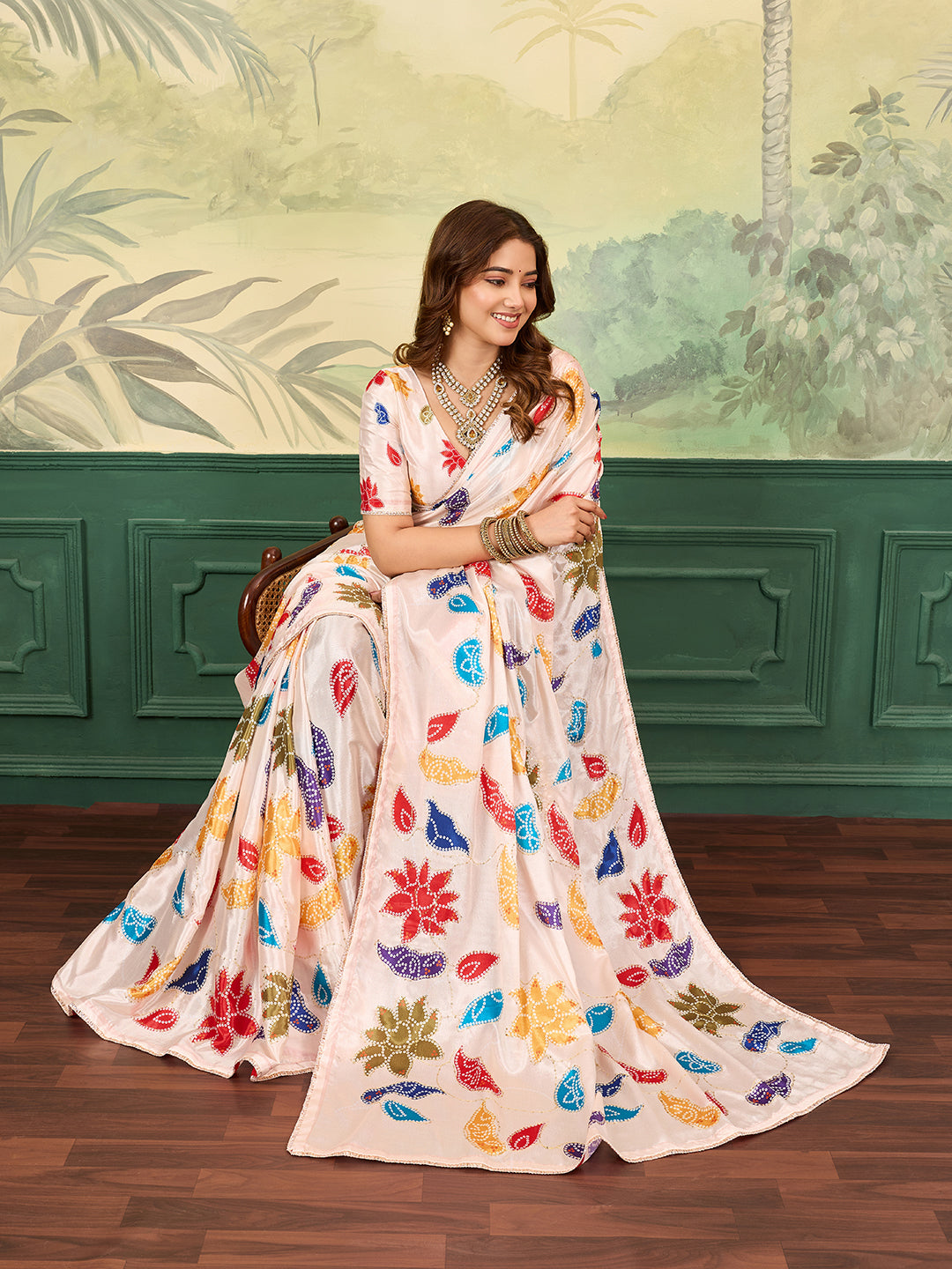 Buy Bandhani SareeWith Party wear