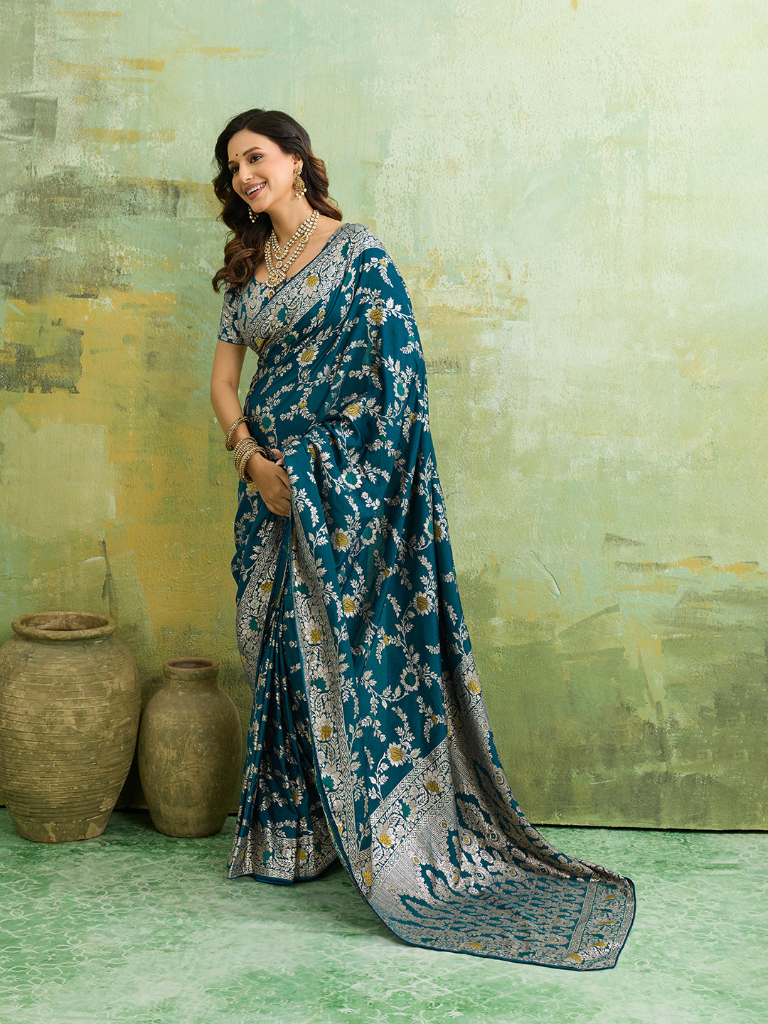 Silk With Zari Weaving Saree under 2000