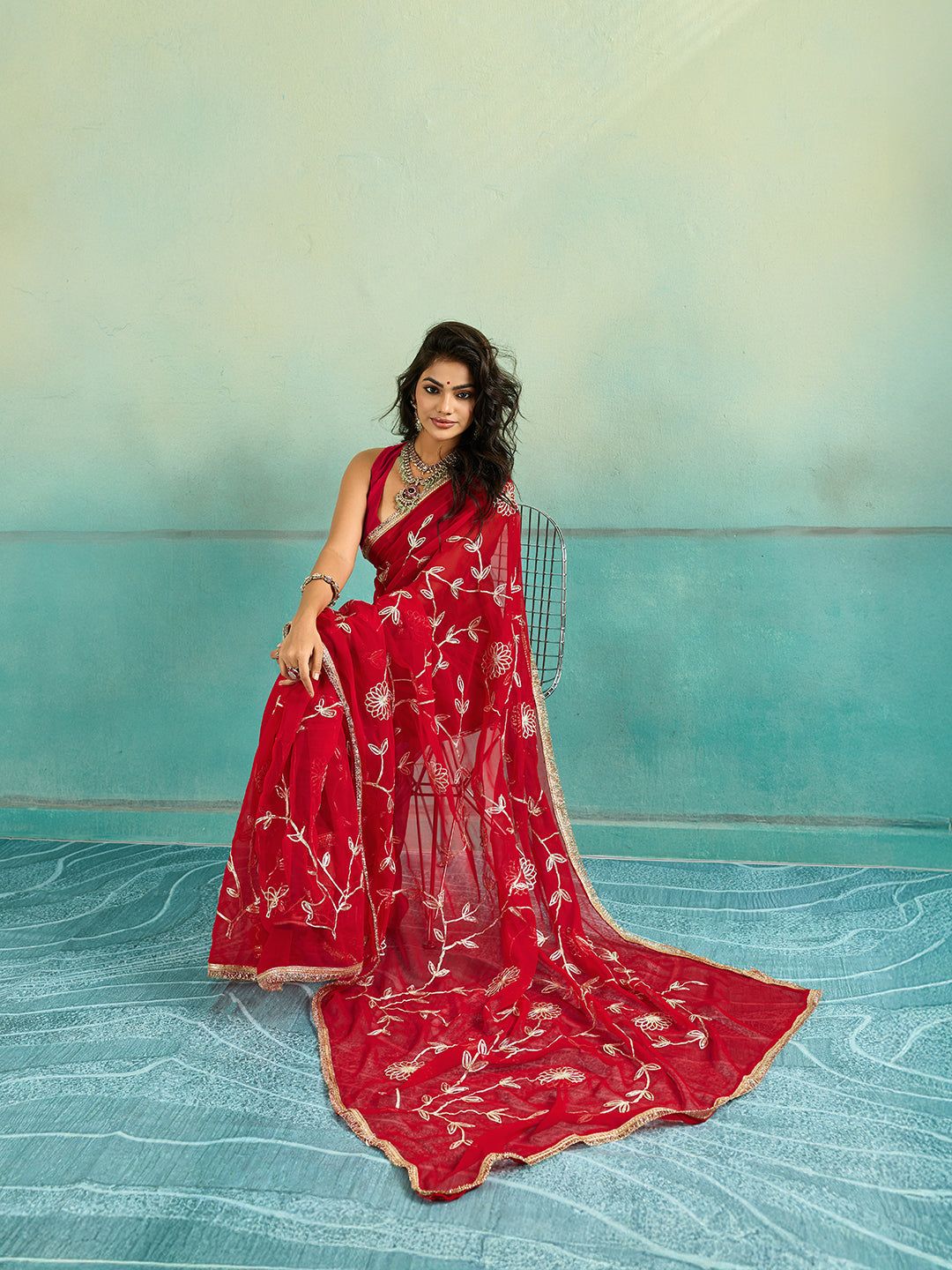 Buy Georgette Traditional Style Saree KcPc