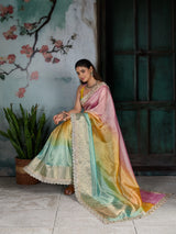 KcPc Elegant Tissue Silk Saree with Designer Diamond Stone WorkNDA