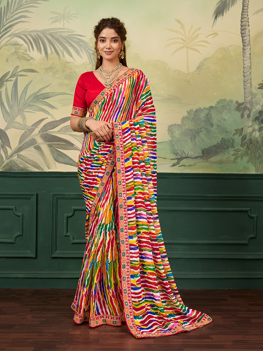 Leheriya Style saree under 1000