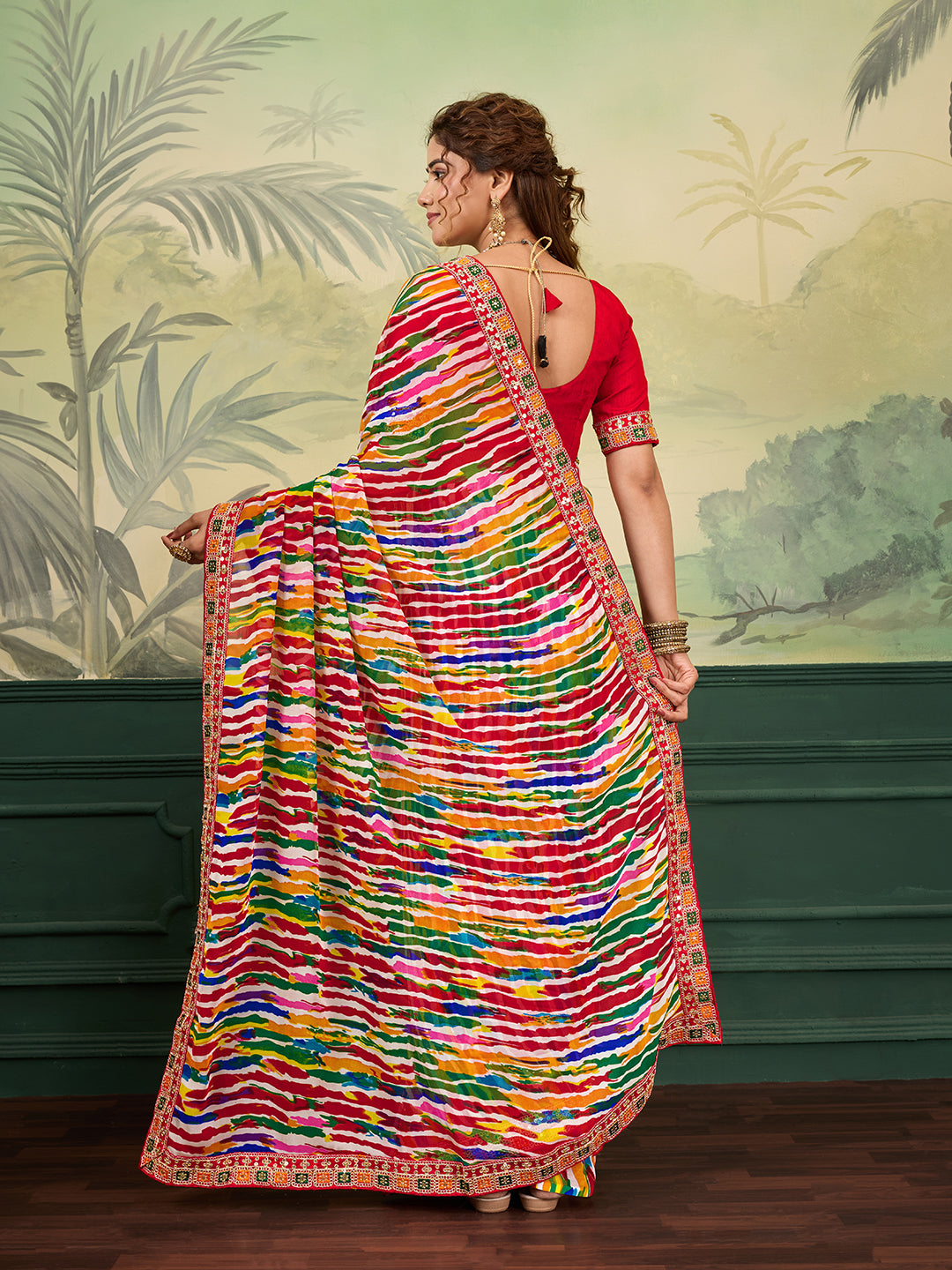 Leheriya Style saree under 1000