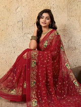 Buy New Cultural Elegance Traditional Georgette Saree for Bridesmaids