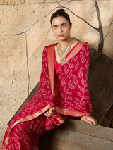 KcPc New Daily Wear Moss Chiffon Bandhani Style SareeKDN