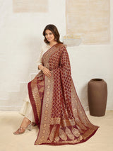 New Launch Pure Khaddi Georgette Upada Neemzari Bandhej Dupatta 1