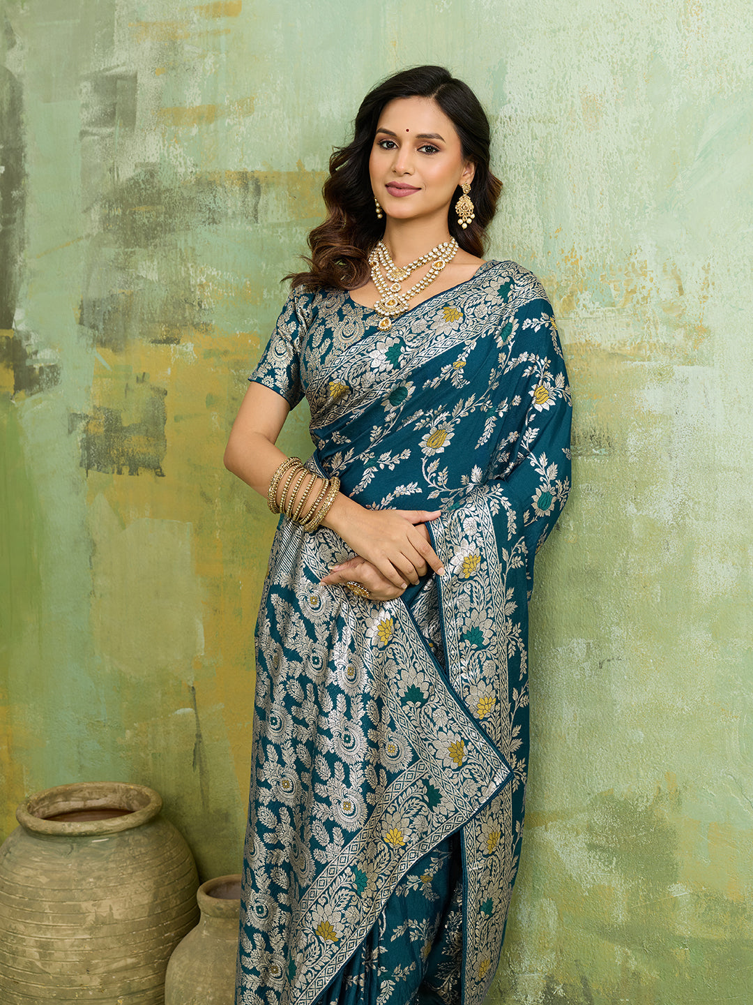 Silk With Zari Weaving Saree under 2000