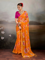 Buy Chiffon Blouse with Cutdana Work Kcpc