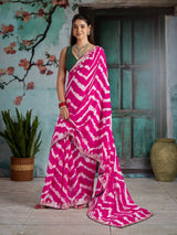 KcPc Latest Leheriya Style Saree Collection for Women