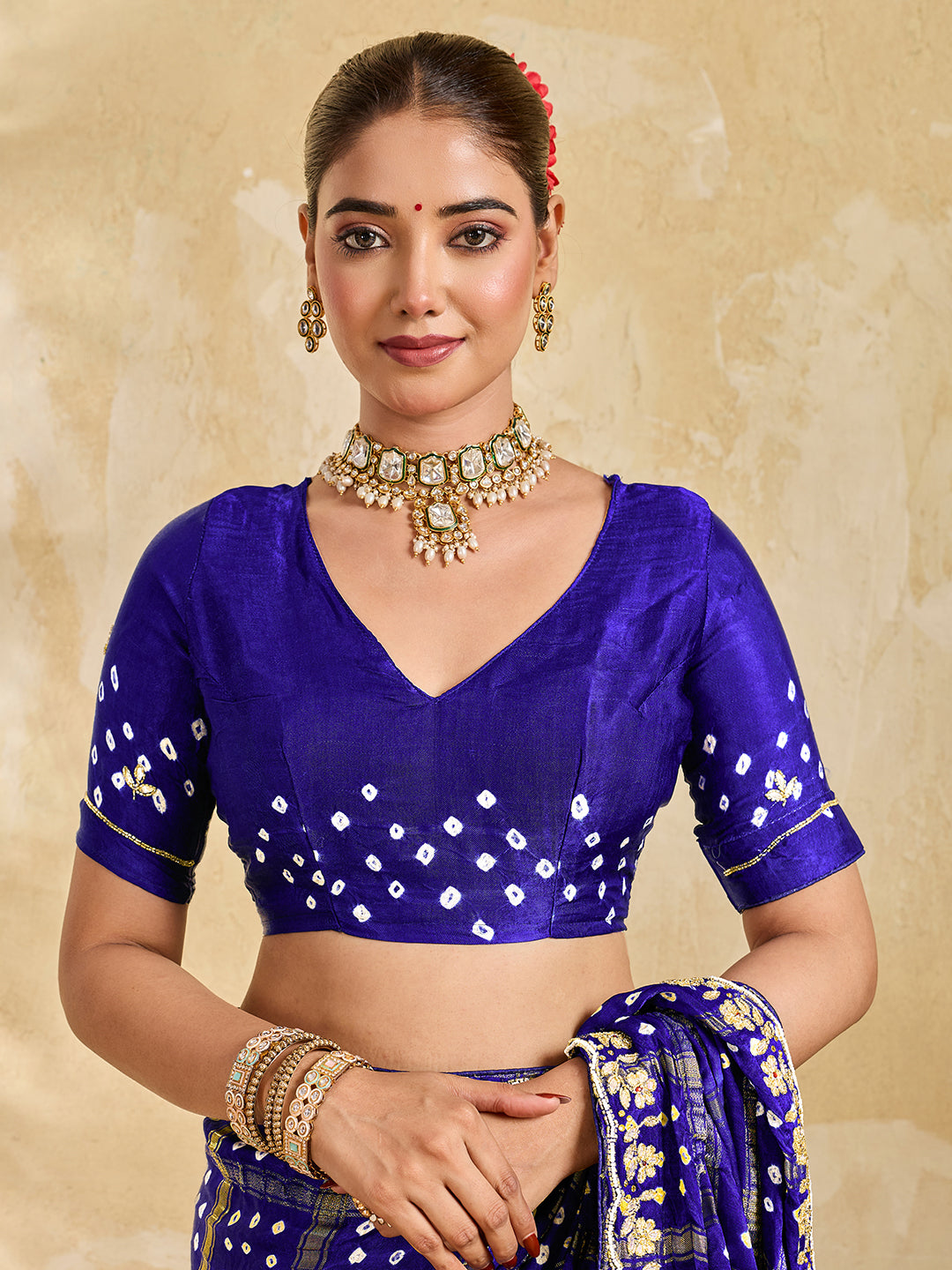 Buy New Royal Ghatchola Style Saree with Gota Patti Work KcPc