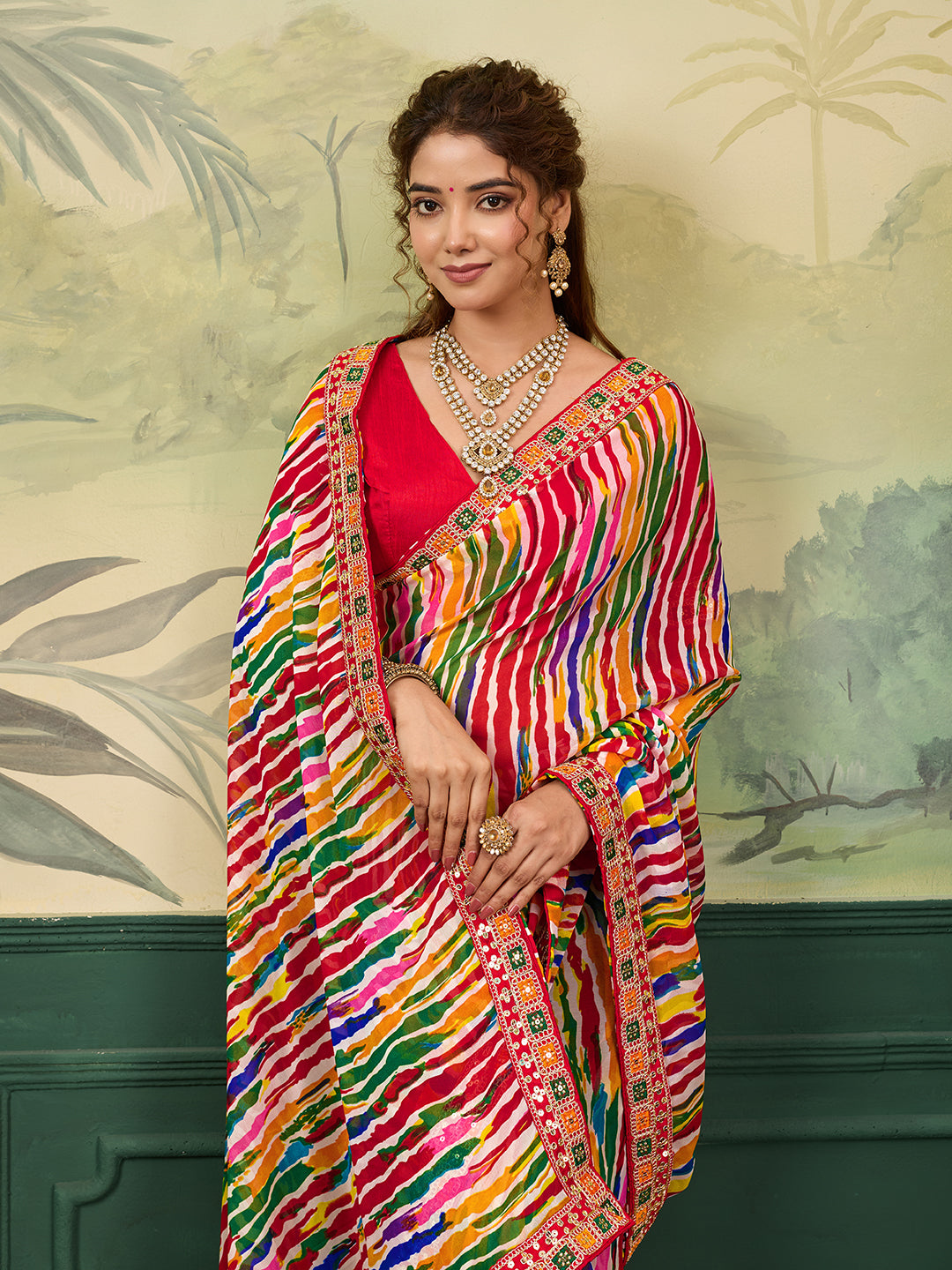 Leheriya Style saree under 1000