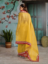 KcPc New One Embroidery Bandhani Border Kota Doria Saree SWA