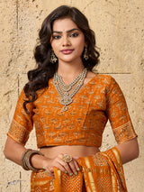 Buy Ajrakh saree With Traditional Wear Kcpc