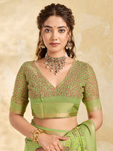 Buy Bandhani Style Saree With Casual Wear KcPc Image 6