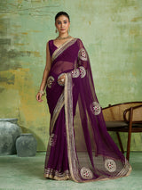 KcPc Premium Georgette Sarees with Elegant Gotapatti MHS